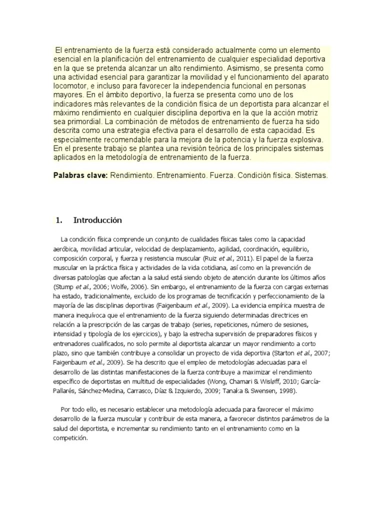 Metodos Den Entrenamiento | Descargar Gratis PDF | Contracción Muscular ...