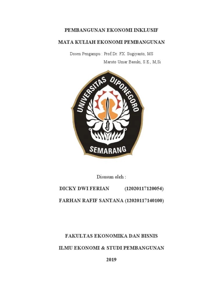 Pembangunan Ekonomi Inklusif Edit | PDF | Politik | Ilmu Sosial