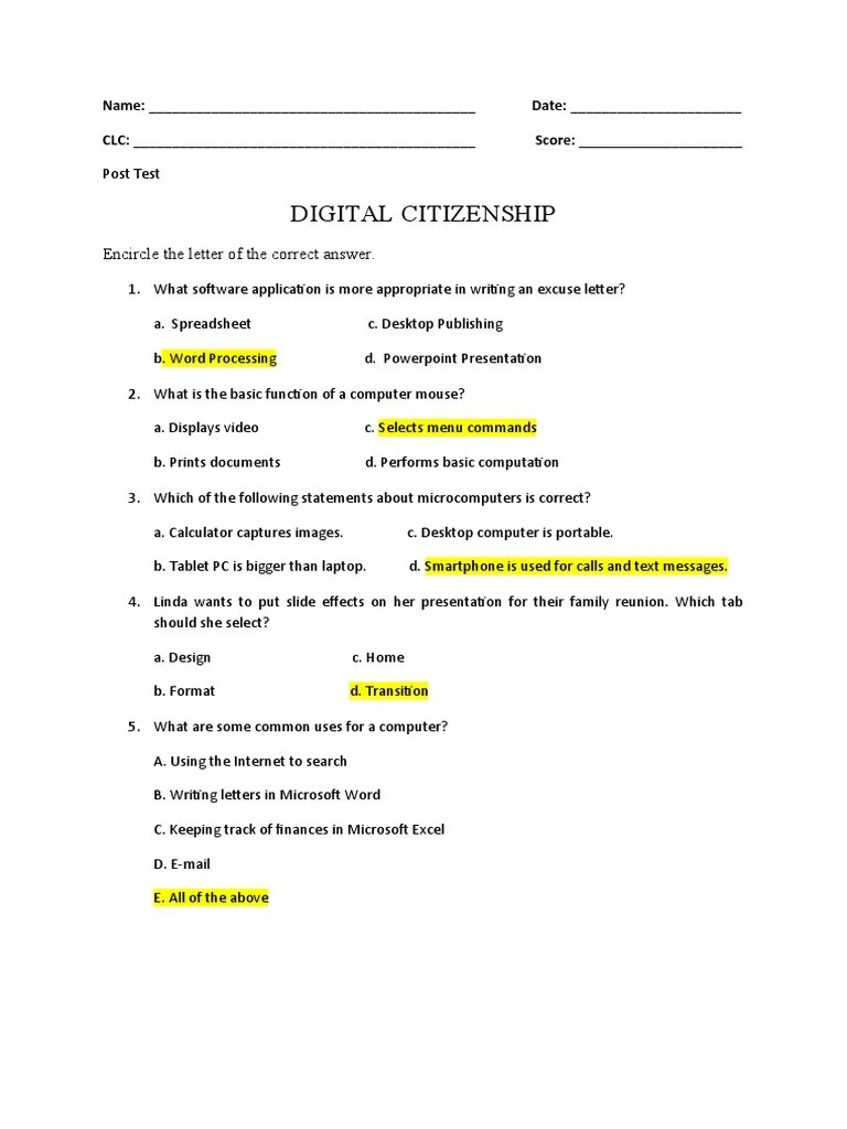 For Portfolio LS6 Digital Citizenship | PDF | Microsoft Word | Microsoft Excel