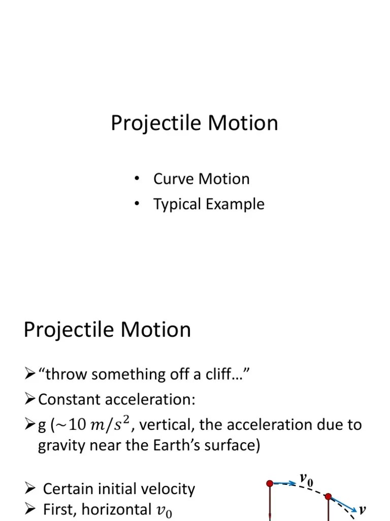 Projectile Motion | PDF