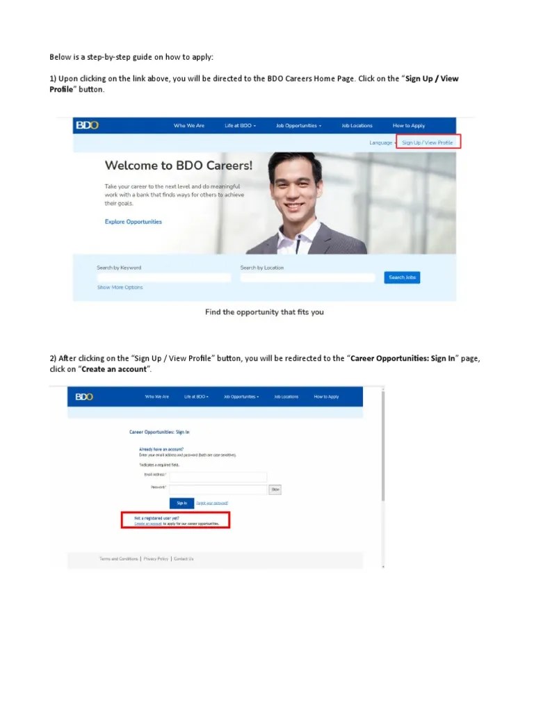 Guide To Create Candidate Profile | PDF