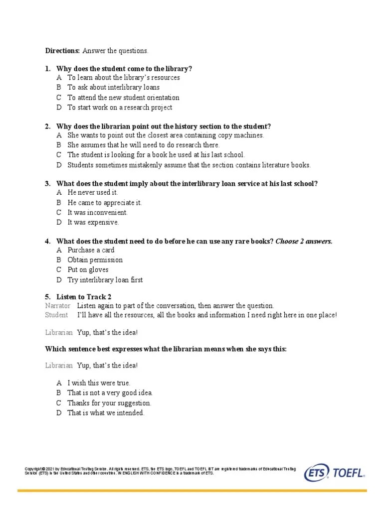 Listening Practice 1 | PDF