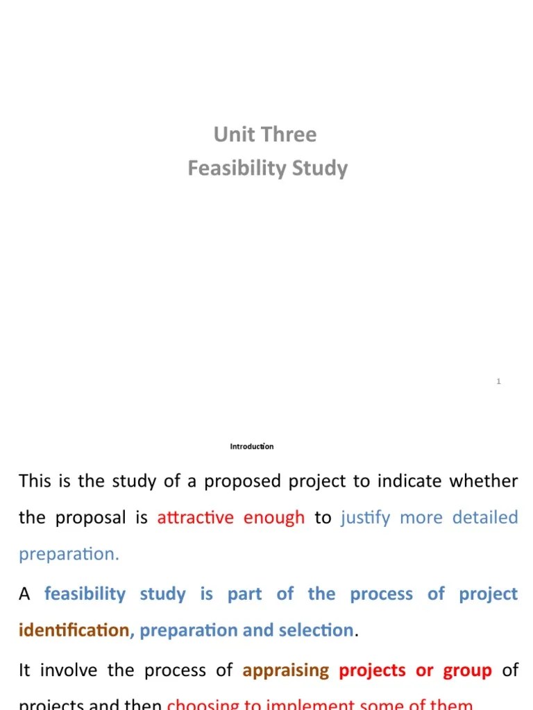 Project - PPT 3 Feasibility | PDF | Capital Budgeting | Feasibility Study