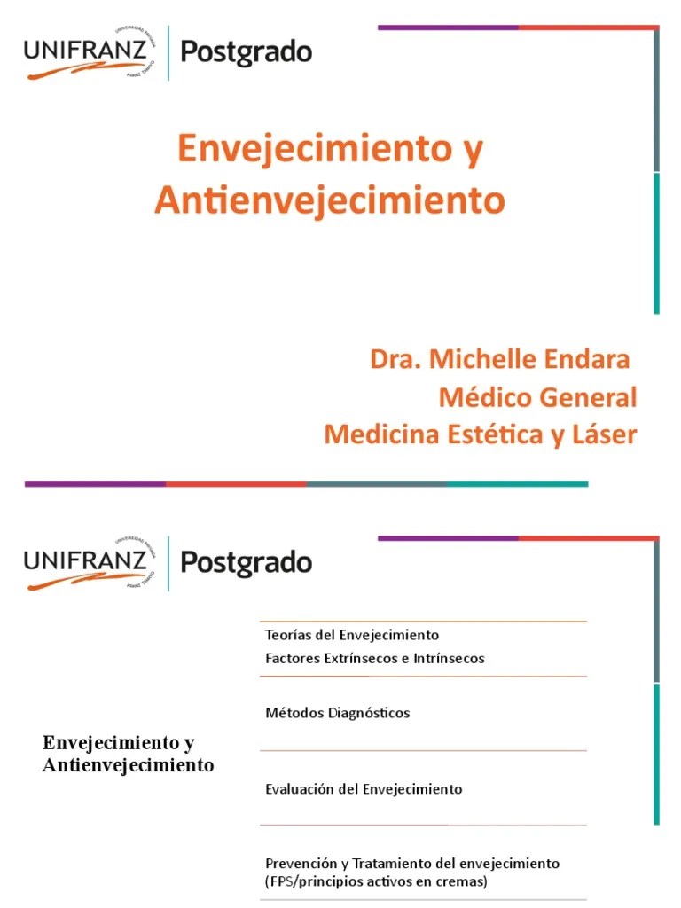 Envejecimiento Clase 1 | PDF | Envejecimiento | Piel