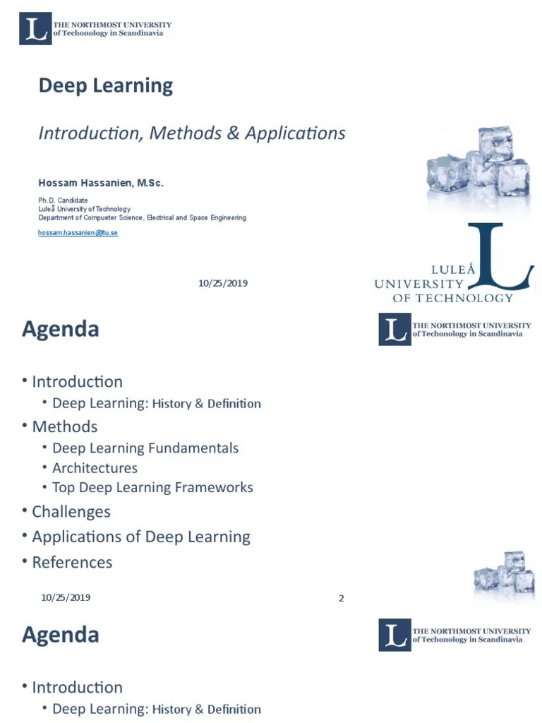 Deep Learning - Intro, Methods & Applications | PDF | Deep Learning ...