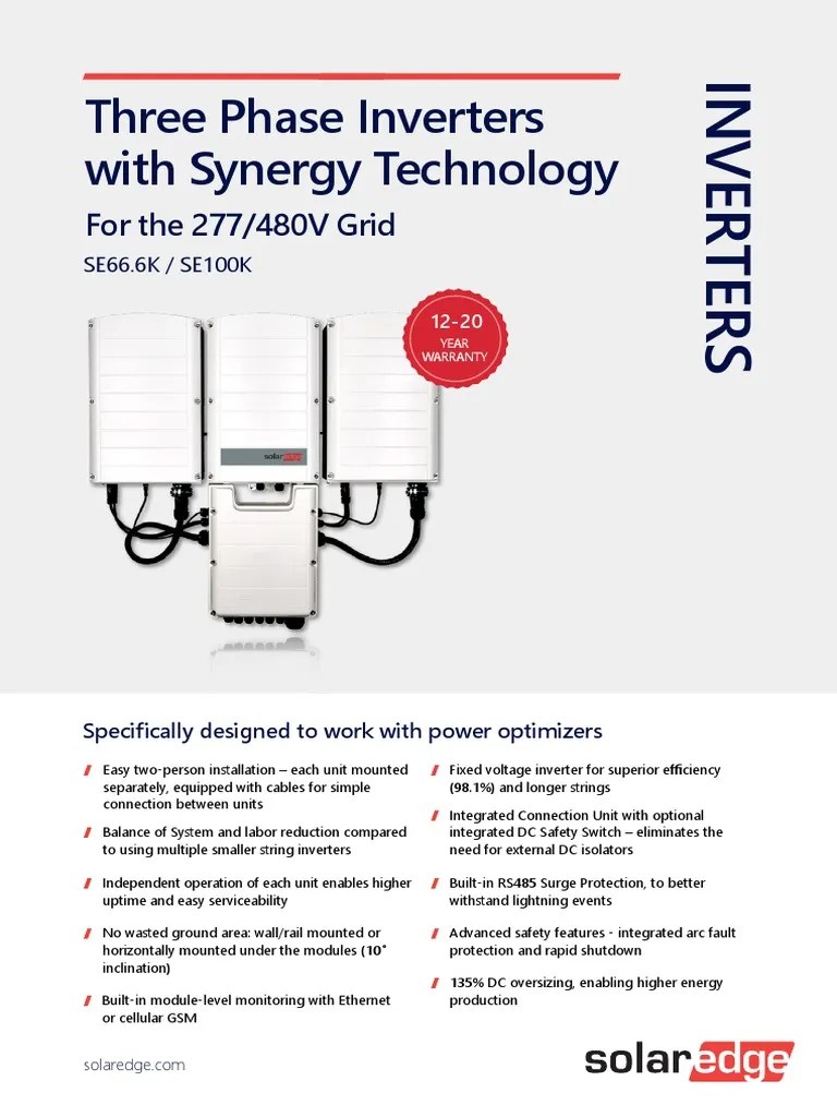 Se Commercial Three Phase Inverters For Medium Voltage Grid PDF | PDF | Power Inverter ...