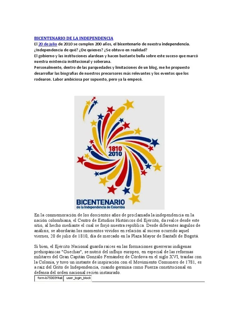 Bicentenario De La Independencia | PDF