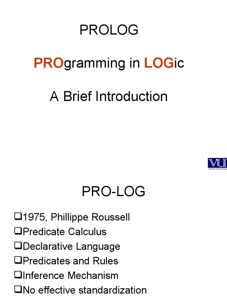 Lecture 22-26 Prolog | PDF | First Order Logic | Mathematical Logic
