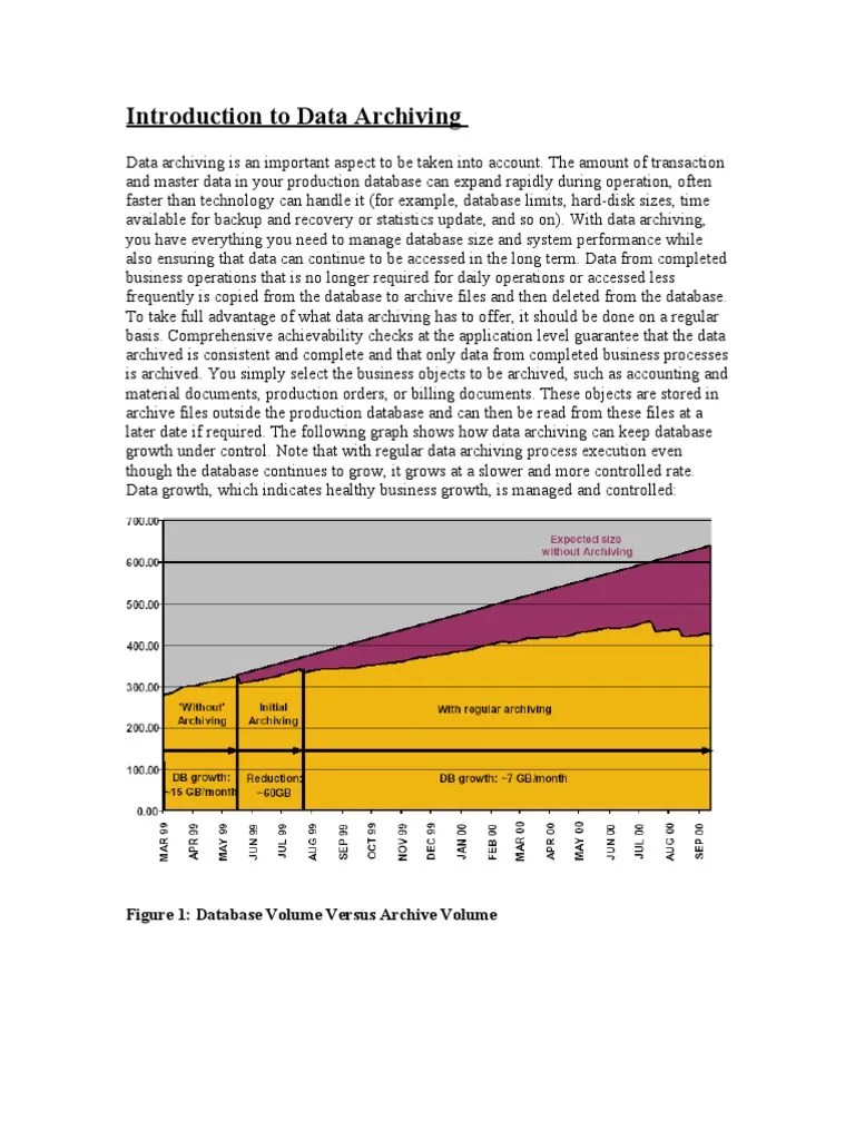 Introduction To Data Archiving | PDF | Databases | Subroutine