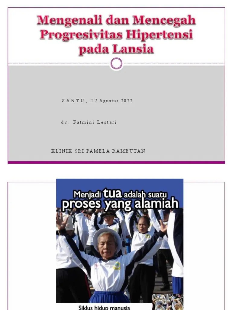 Penyuluhan Hipertensi Pada Lansia | PDF