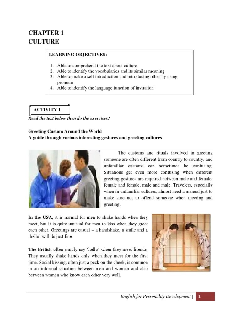 Chapter 1 Culture | PDF | Human Communication | Linguistics