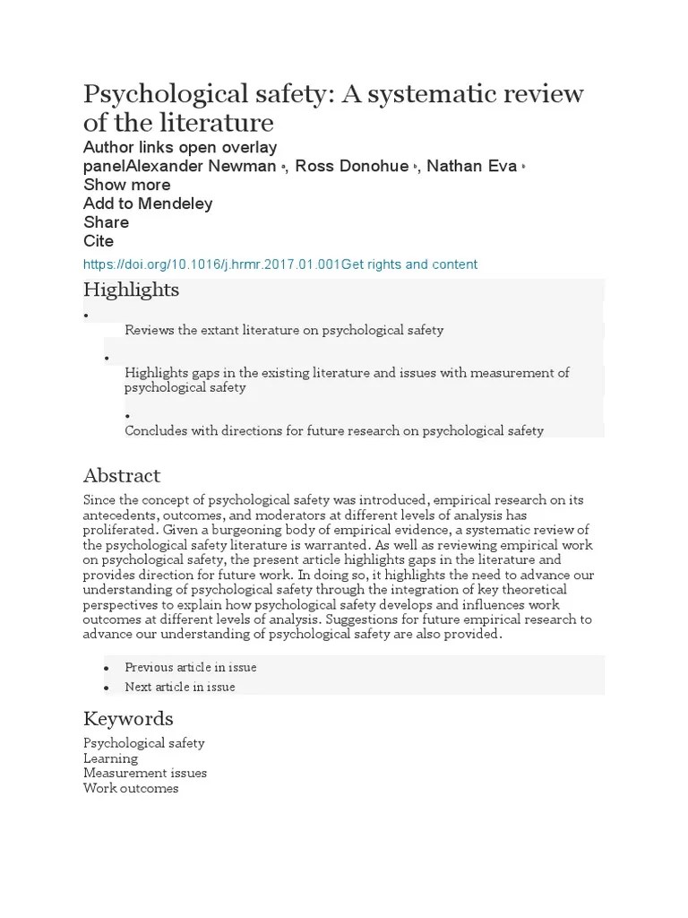 Psychological Safety | PDF | Leadership | Psychology