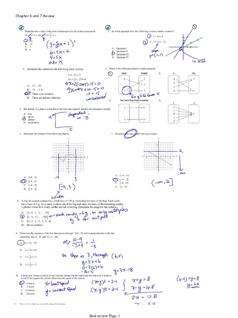Chapter 6,7,8,9 Review Solutions | PDF