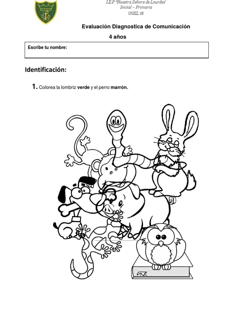 Evaluacion Diagnostica De Comunicacion 4 Años | PDF