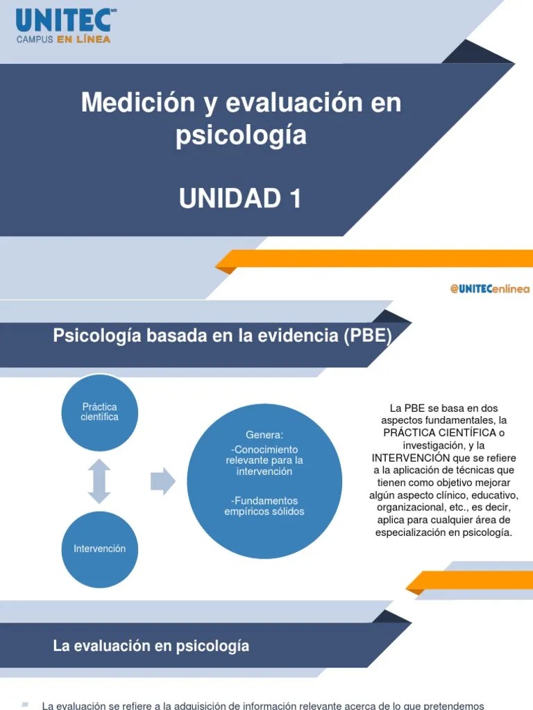 Unidad 1 Medición Y Evaluación En Psicología | PDF | Ansiedad | Medición