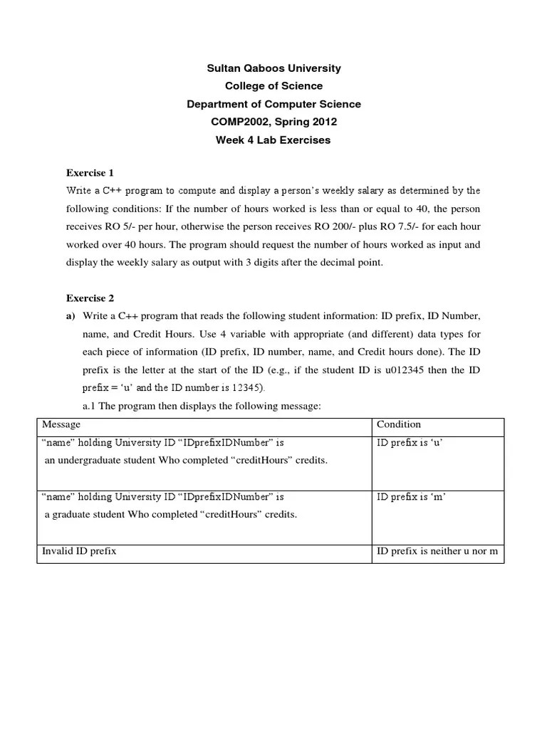Computing Weekly Salary Based On Hours Worked And Displaying Student ...