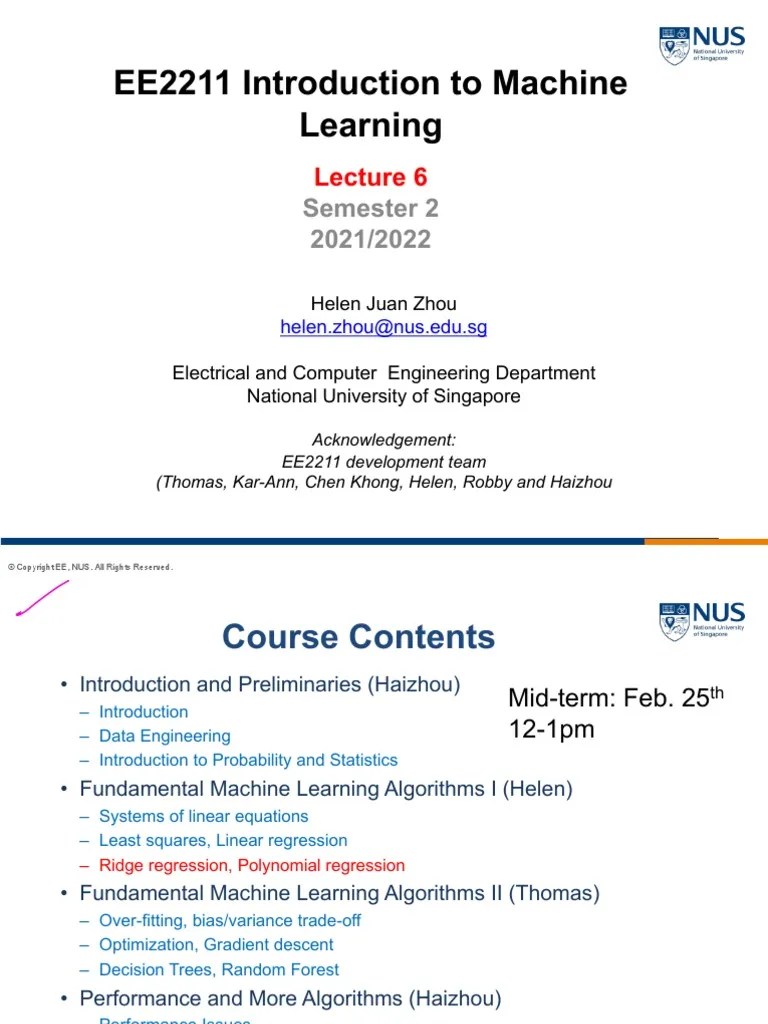 Lecture 6 - Ridge Regression, Polynomial Regression (DONE!!) PDF | PDF ...