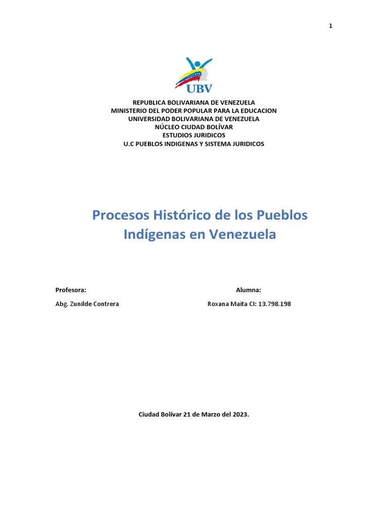 Tema I Pueblos Indigenas | PDF | Venezuela | Agricultura