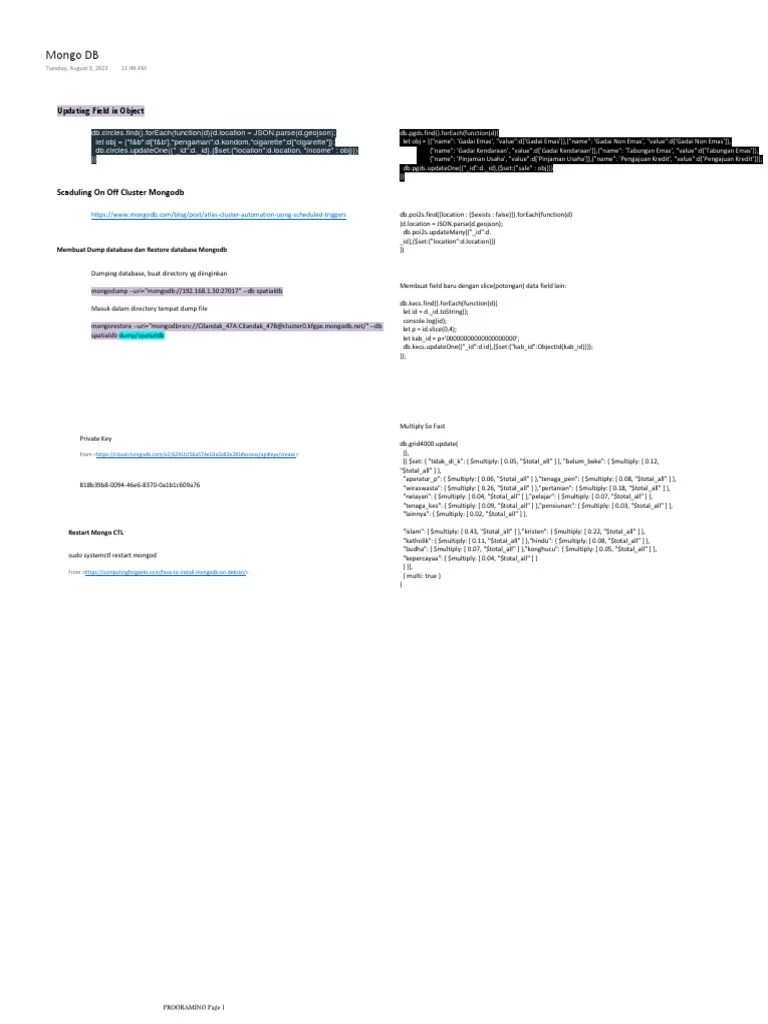 Mongo DB PDF | PDF | Computing | Information Technology