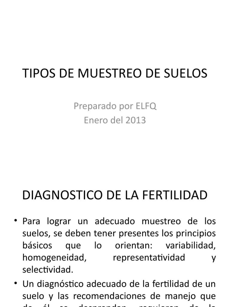 Tipos De Muestreo | PDF | Suelo | Muestreo (Estadísticas)