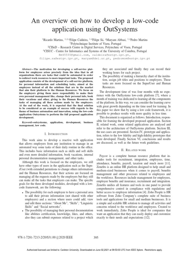 An Overview On How To Develop A Low-Code Application Using Outsystems ...