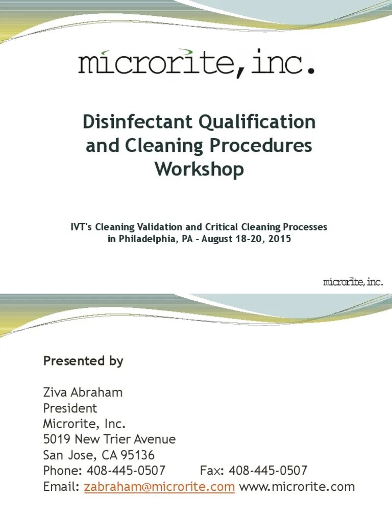 Disinfection, Cleaning And Disinfection Qualification (PDFDrive) | PDF | Disinfectant ...