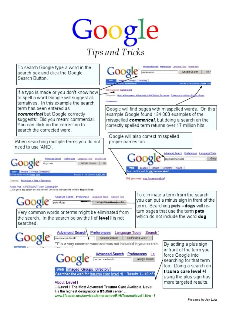 Google Tips And Tricks | PDF | Translations | Human Communication