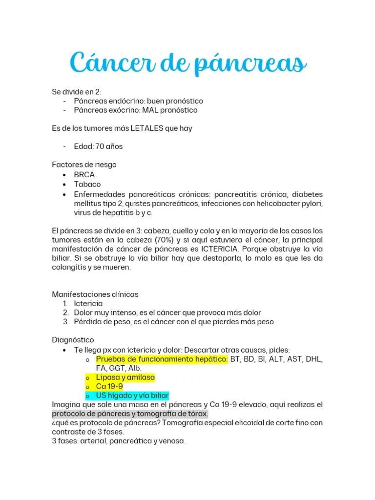 Cáncer De Páncreas | PDF | Cáncer De Páncreas | Páncreas