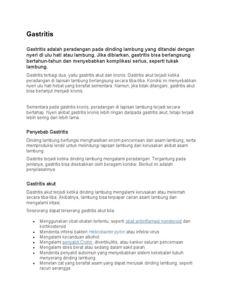 Gastritis | PDF