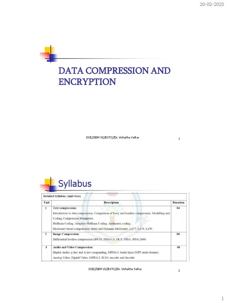 Data Compression And Encryption 1 | PDF | Data Compression ...