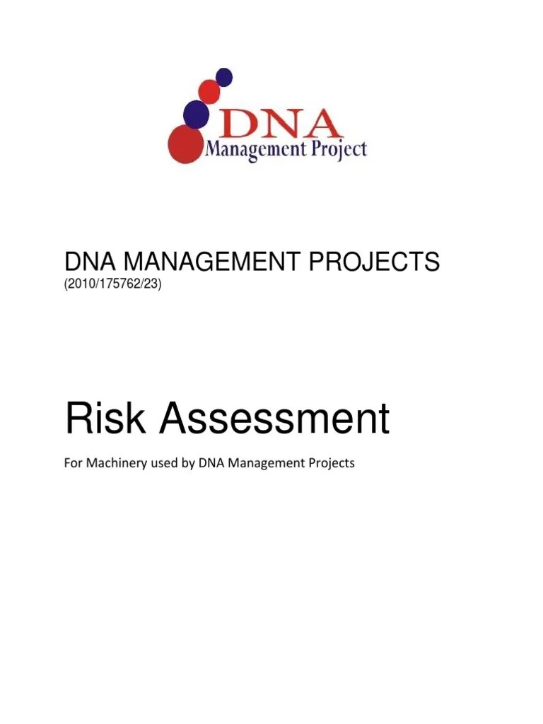 8 - Risk Assessment - Machinery | PDF | Risk | Safety