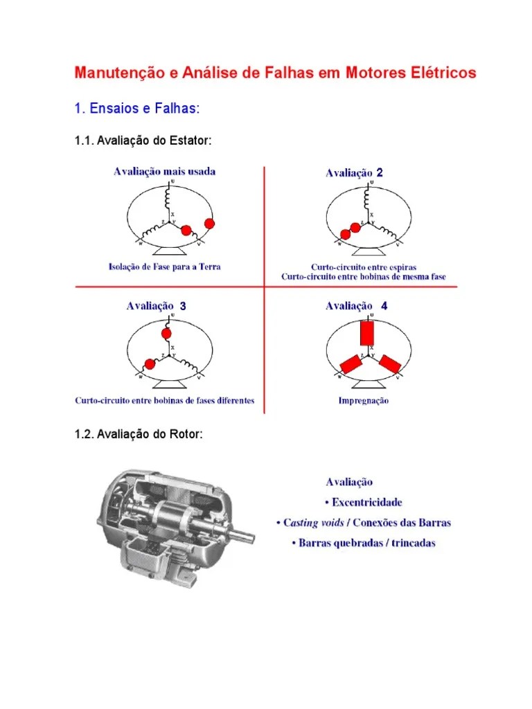 Manutencao E Analise De Falhas Em Motores Eletricos | PDF | Motor Elétrico | Engenharia Elétrica