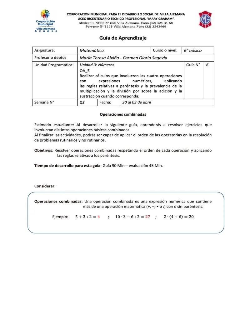 Guia Ejercicios Combinados 2 | PDF