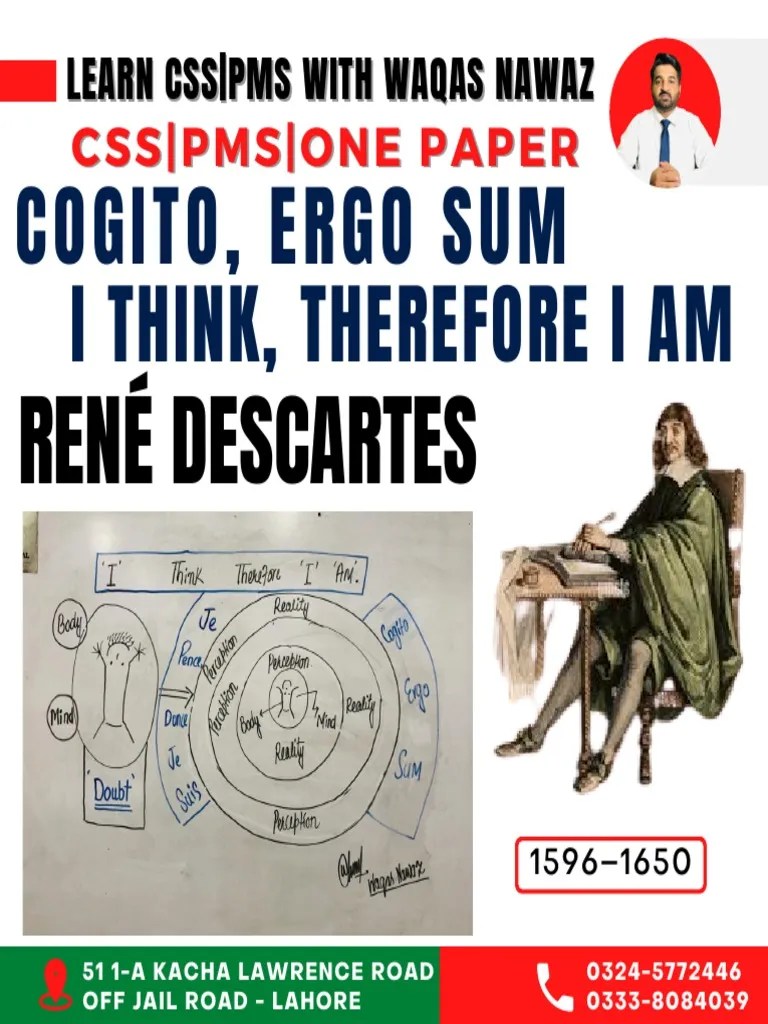 I Think, Therefore I Am René Descartes | PDF | René Descartes | Mind