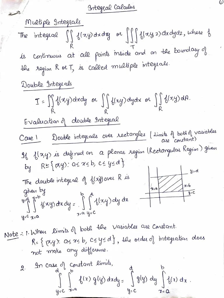 Unit 6 Double And Triple Integrals | PDF
