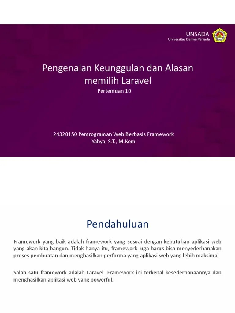 Framework-10-Pengenalan Laravel | PDF