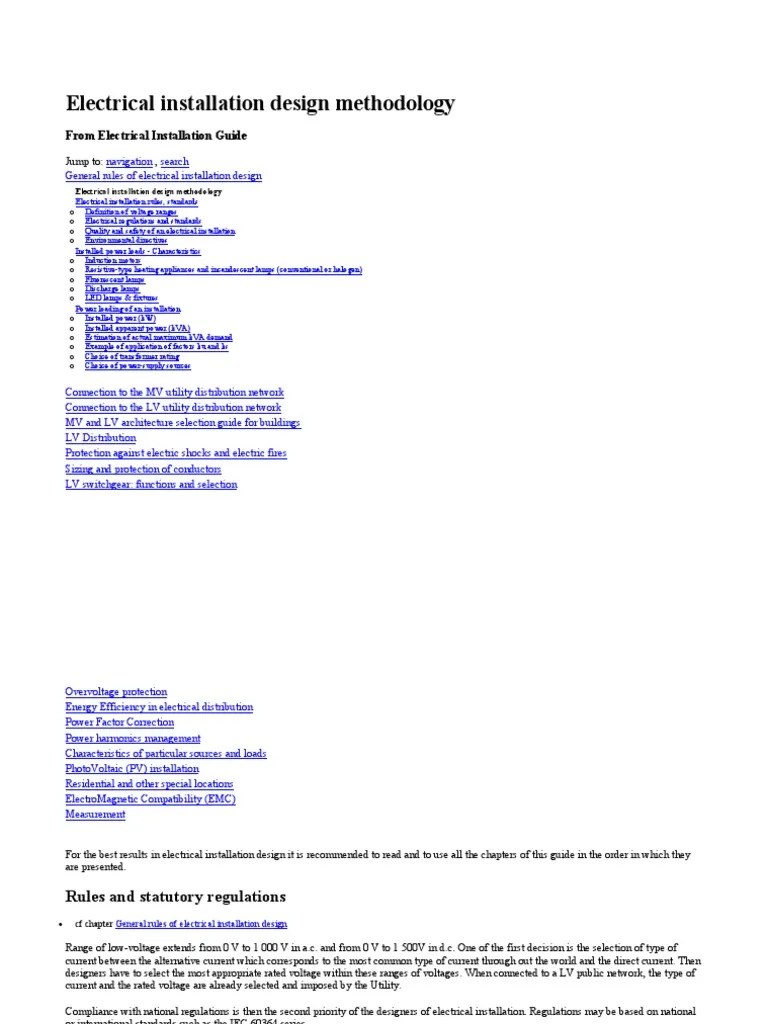 Electrical Installation Design Methodolo | PDF | Electric Power ...