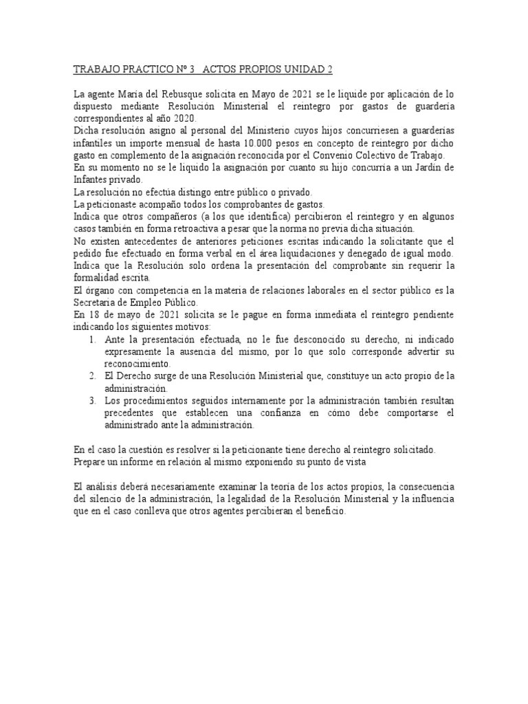 TP Actos Propios | PDF | Propiedad | Comportamiento