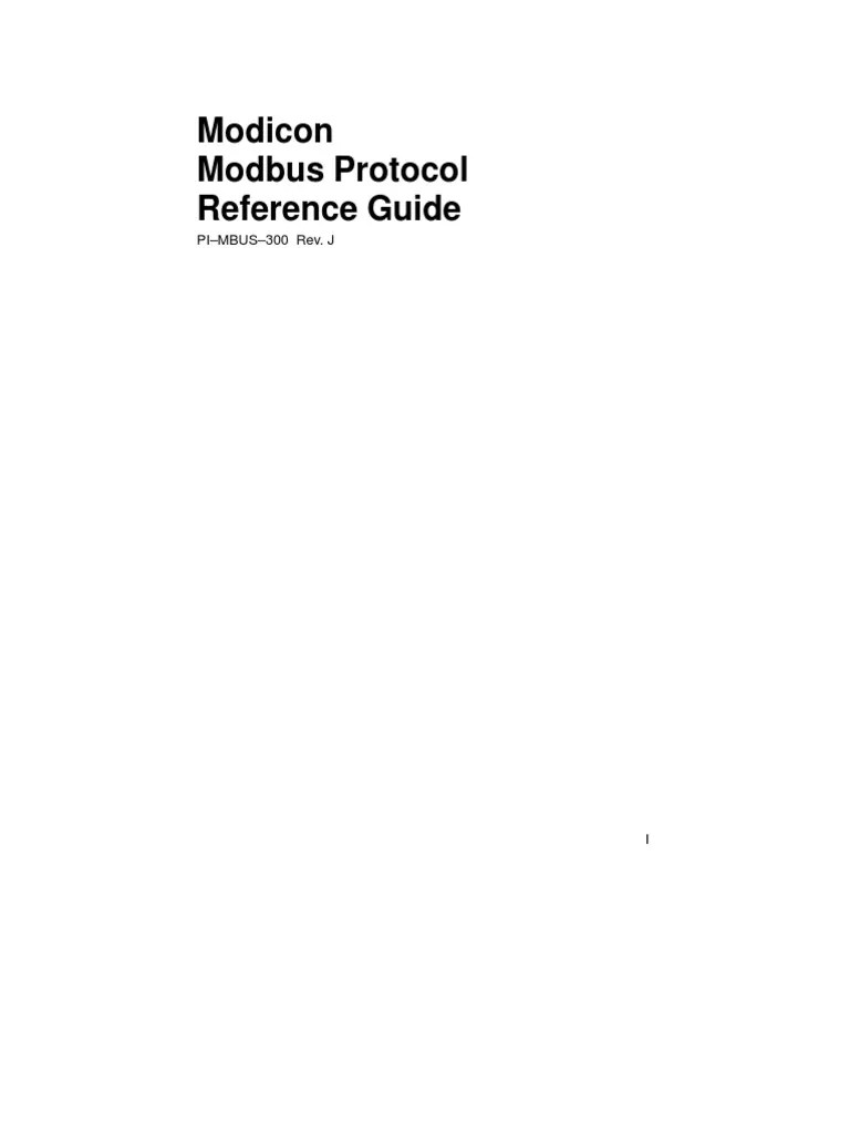 Modbus Protocol Reference Guide | PDF | Computer Network | Error Detection And Correction
