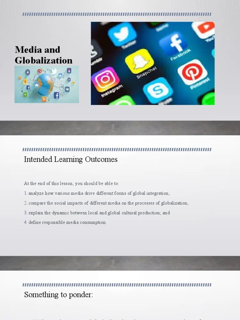Media And Globalization - Final | PDF | Media (Communication) | Globalization