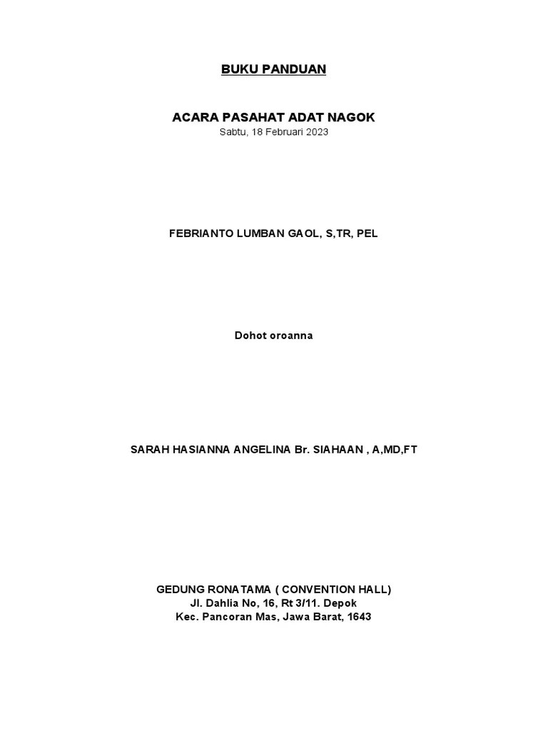 Buku Panduan 1 | PDF