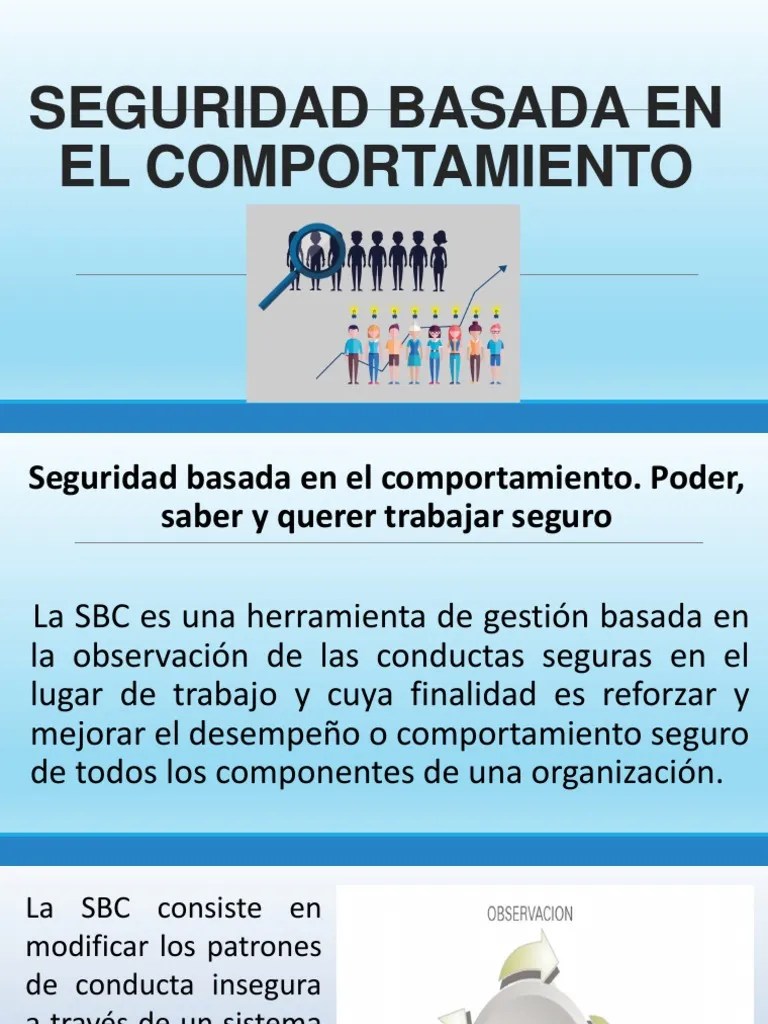 Seguridad Basada En El Comportamiento | PDF | Valores | Comportamiento