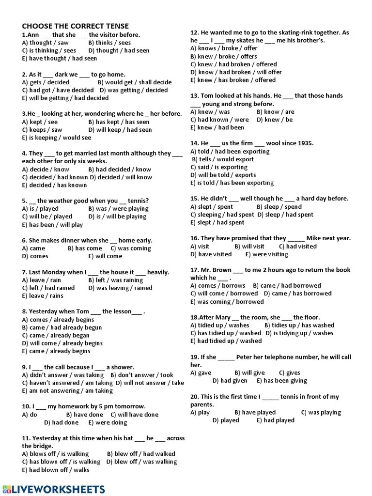 Mixed Tenses - 2 | PDF