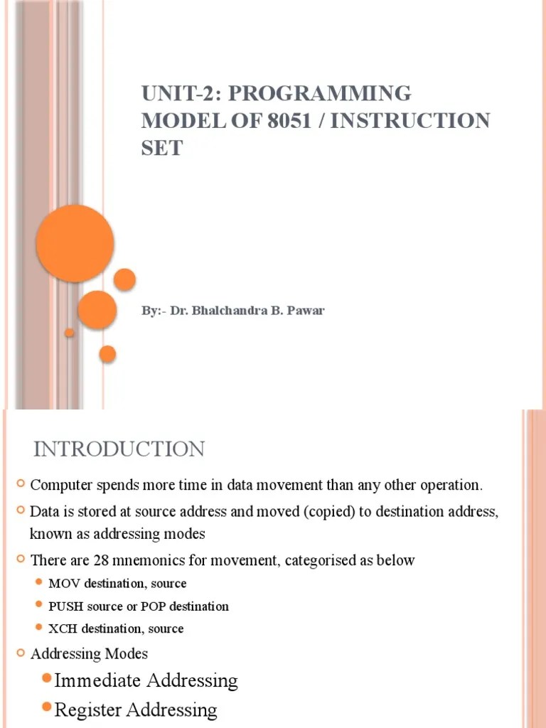 Programming Model Of 8051 | PDF | Assembly Language | Integrated Circuit