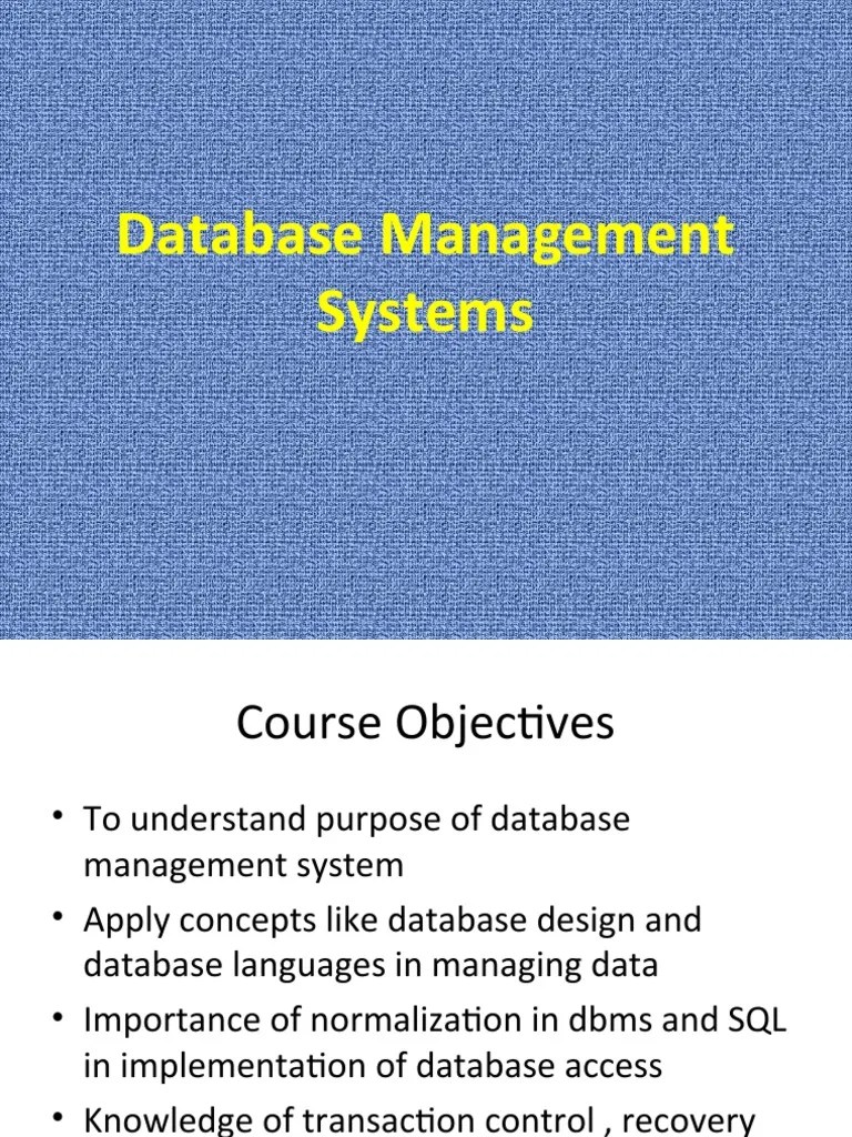 Introduction To Dbms Unit 1 | PDF | Databases | Data Model