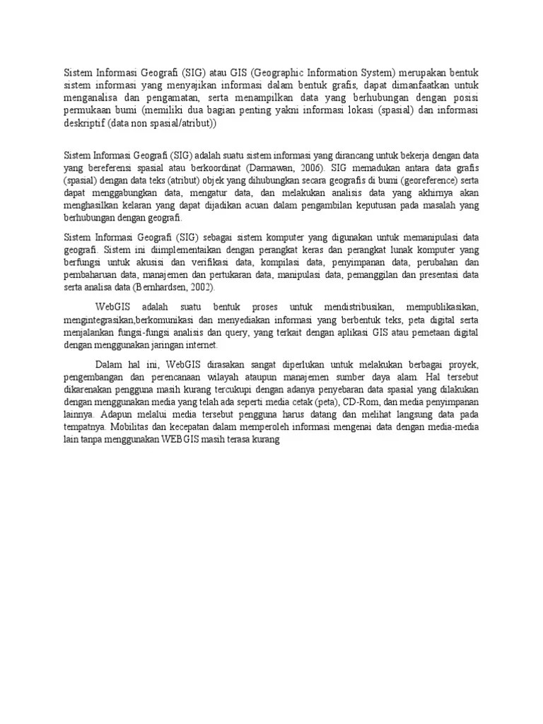 Sistem Informasi Geografi | PDF