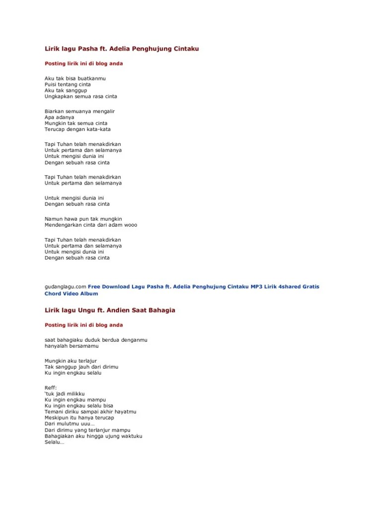 G ku ingin engkau selalu. Lirik Lagu Pasha Ft Pdf