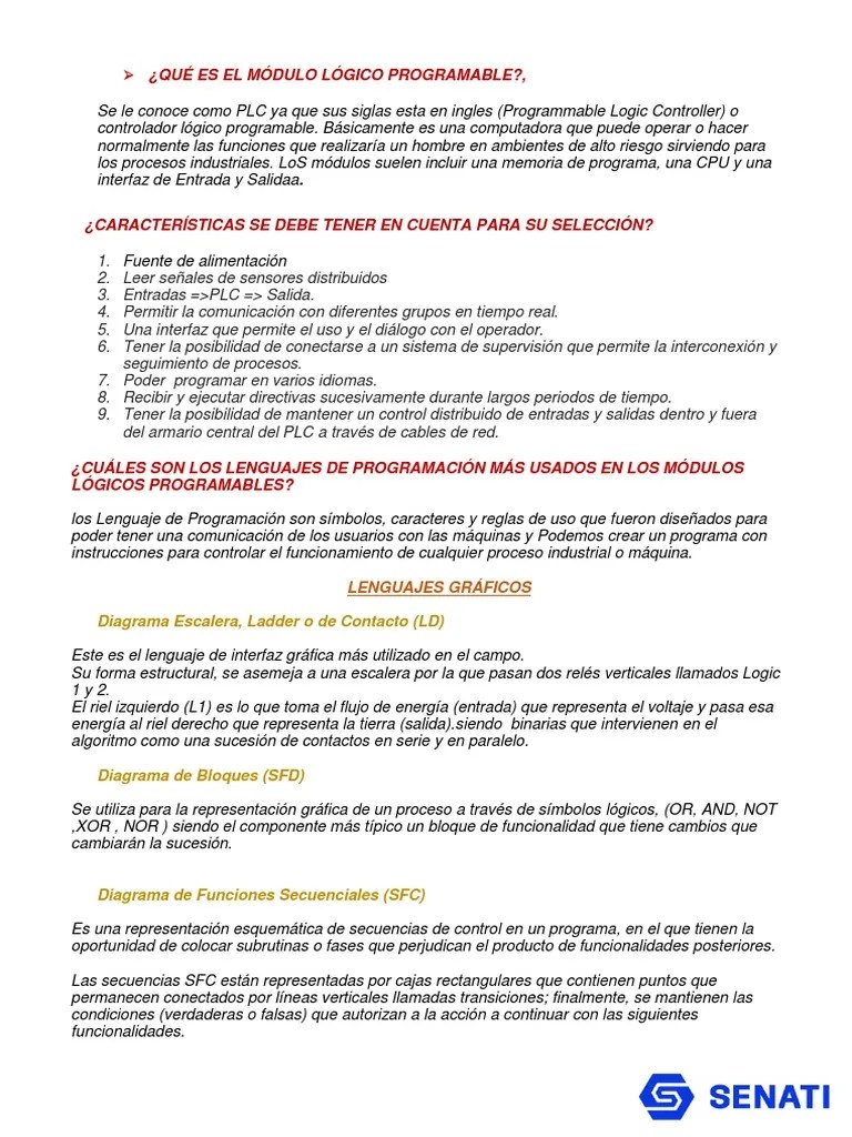 Foro Tematico - Automatización Por Modulo Logico Programable | PDF | Controlador Lógico ...