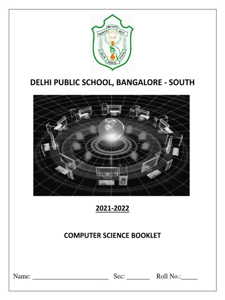 Class 8 Computer Science Booklet 2021-2022 | PDF | Data Type | Variable ...