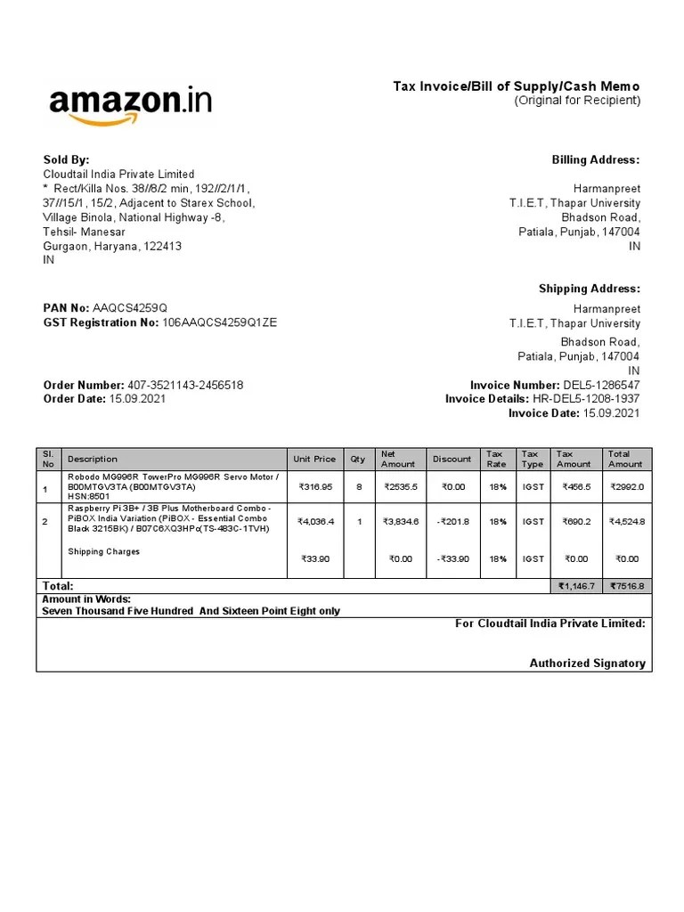 Amazon Invoice | Download Free PDF | Trade | Government
